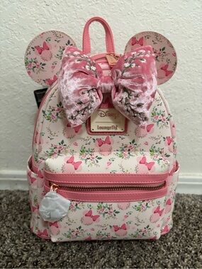 Loungefly Floral Minnie Mouse Mini Backpack